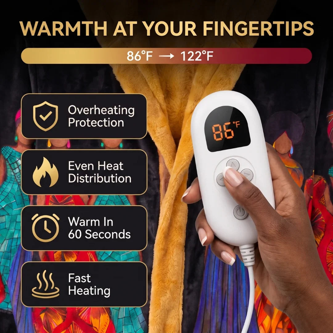 Warmth at your fingertips, 86°F to 122°F
